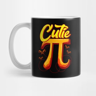 Cute & Funny Cutie Pi Math Pie Butterfly Math Pun Mug